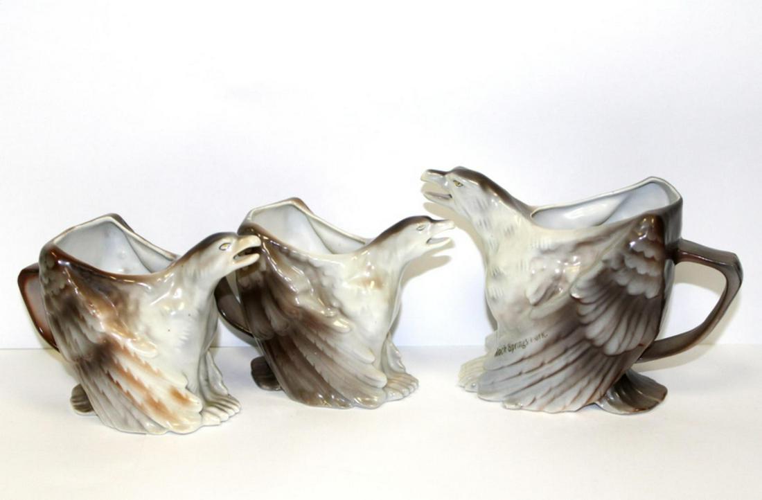 3 Pcs Royal Bayreuth Bavarian Eagle Creamers: 3 pcs royal bayreuth bavarian eagle creamers measure 4 1/2" x 3 1/2"