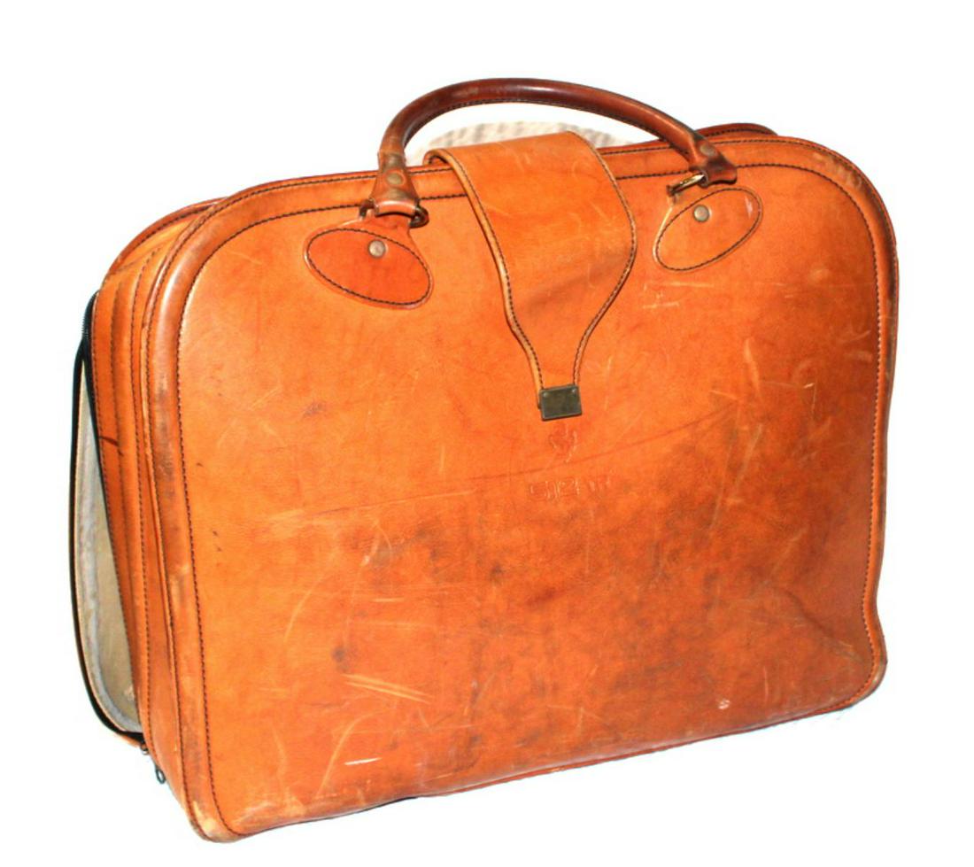Ferrari Schedoni Leather Suitcase: Ferrari Schedoni 512tr leather luggage suitcase measures 24" x 24"