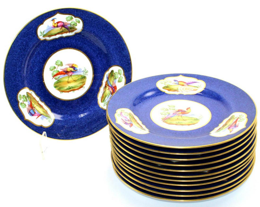 Twelve Spode Copelands Dinner Plates: Twelve spode copelands dinner plates measures 9 3/4" DIA