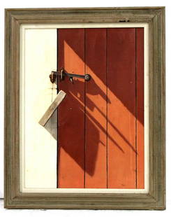 Signed A Hale Johnson Oil Painting on Canvas: A Hale Johnson (American b. 1937) oil painting on canvas the door signed lower right measures 23 1/2" H x 17 3/4" W