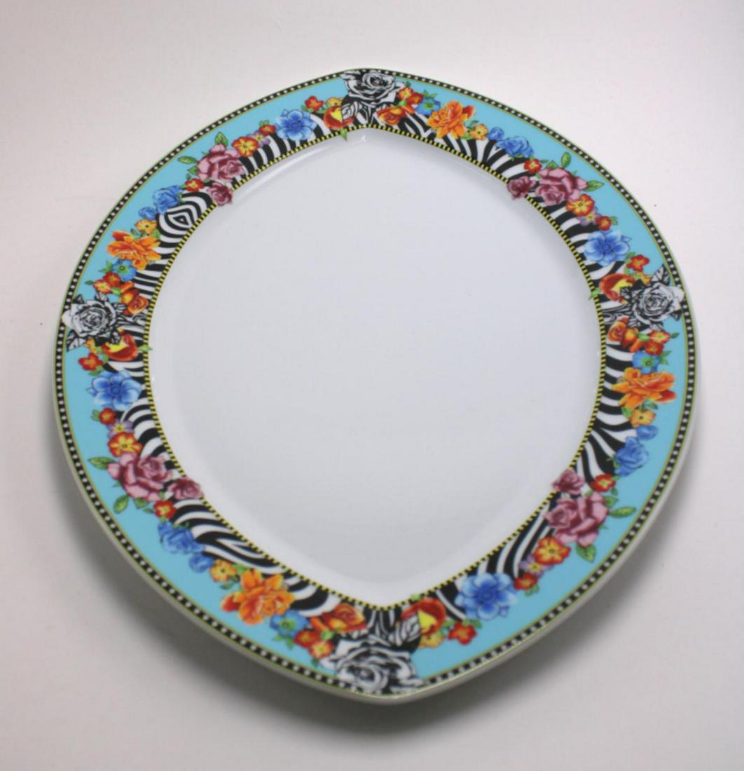Rosenthal Versace Hot Flower Serving Plate: Rosenthal Versace hot flower fish serving plate measures 14" x 11"