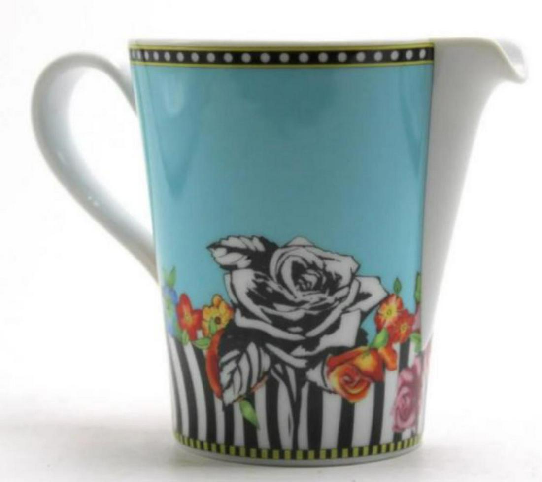 Rosenthal Versace Hot Flower Creamer: Rosenthal Versace hot flower creamer measures 3 3/4" H x 5" W