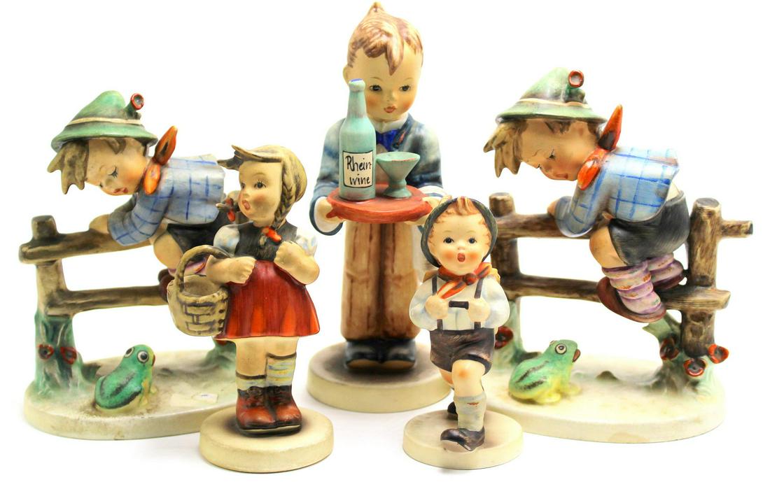 Five Goebel Hummel Figurines: Five Goebel Hummel figurines measures 6 1/2" x 6 1/2" High