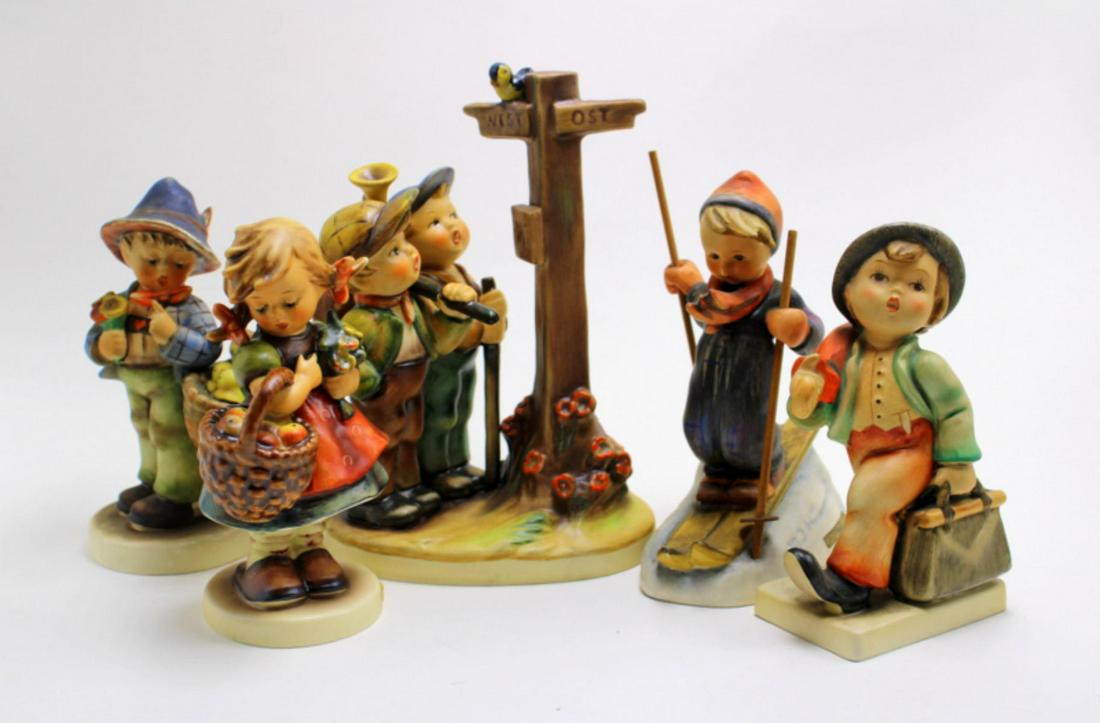 Five Goebel Hummel Figurines: Five Goebel Hummel figurines measures 4 1/2" x 6 1/2" High