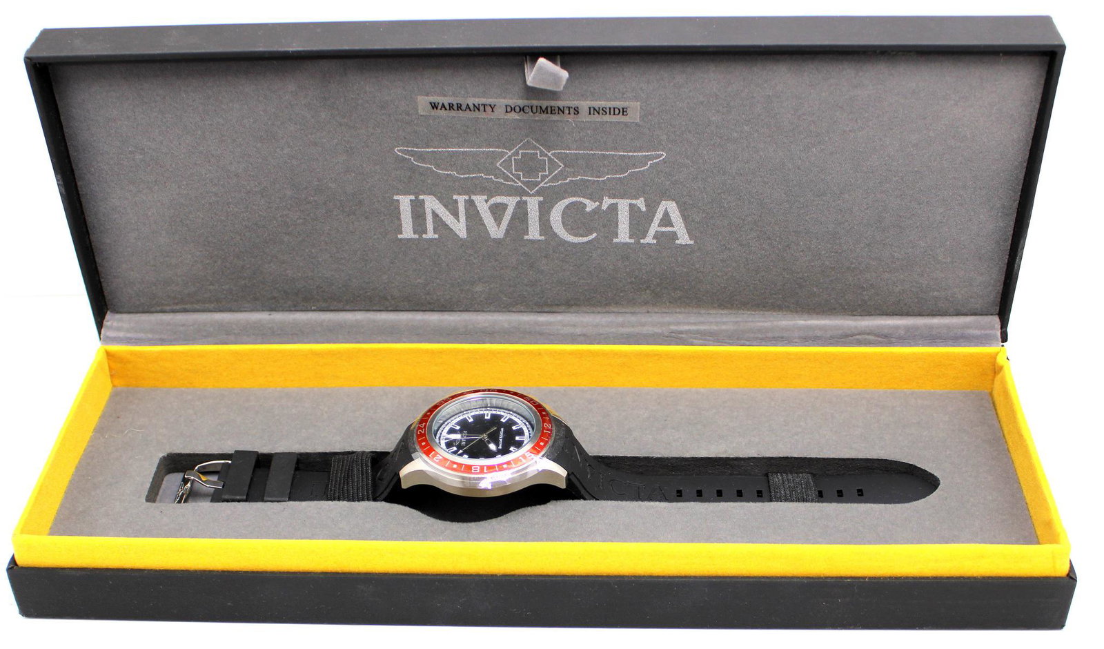 Invicta Speciality Collection Tritnite Stainless Steel: Invicta speciality collection tritnite stainless steel men's watch with black strap