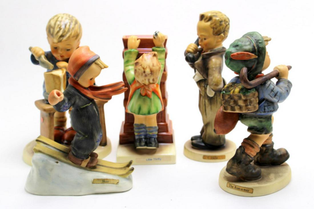 Five Goebel Hummel Figurines: Five Goebel Hummel figurines measures 2" x 5 3/4" High