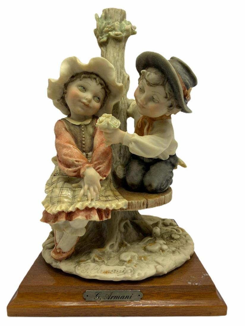 Giuseppe Armani Porcelain Figurines Boy and Girl on: Giuseppe Armani Porcelain Figurines Boy and Girl on Beach