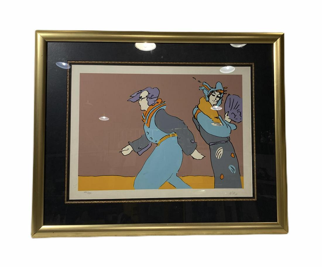 Signed Peter Max Serigraph in Color A Long Time Ago: Peter Max (American b. 1937) Serigraph in Color A Long Time Ago 1978 signed and numbered 182/250 signed lower right measures 21 1/2" H x 29 1/2" W, 6" frame and matte