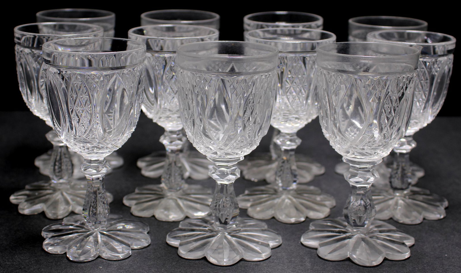 Eleven Thomas Webb Cordial Glasses: Eleven Thomas Webb cordial glasses measures 4 3/4" H