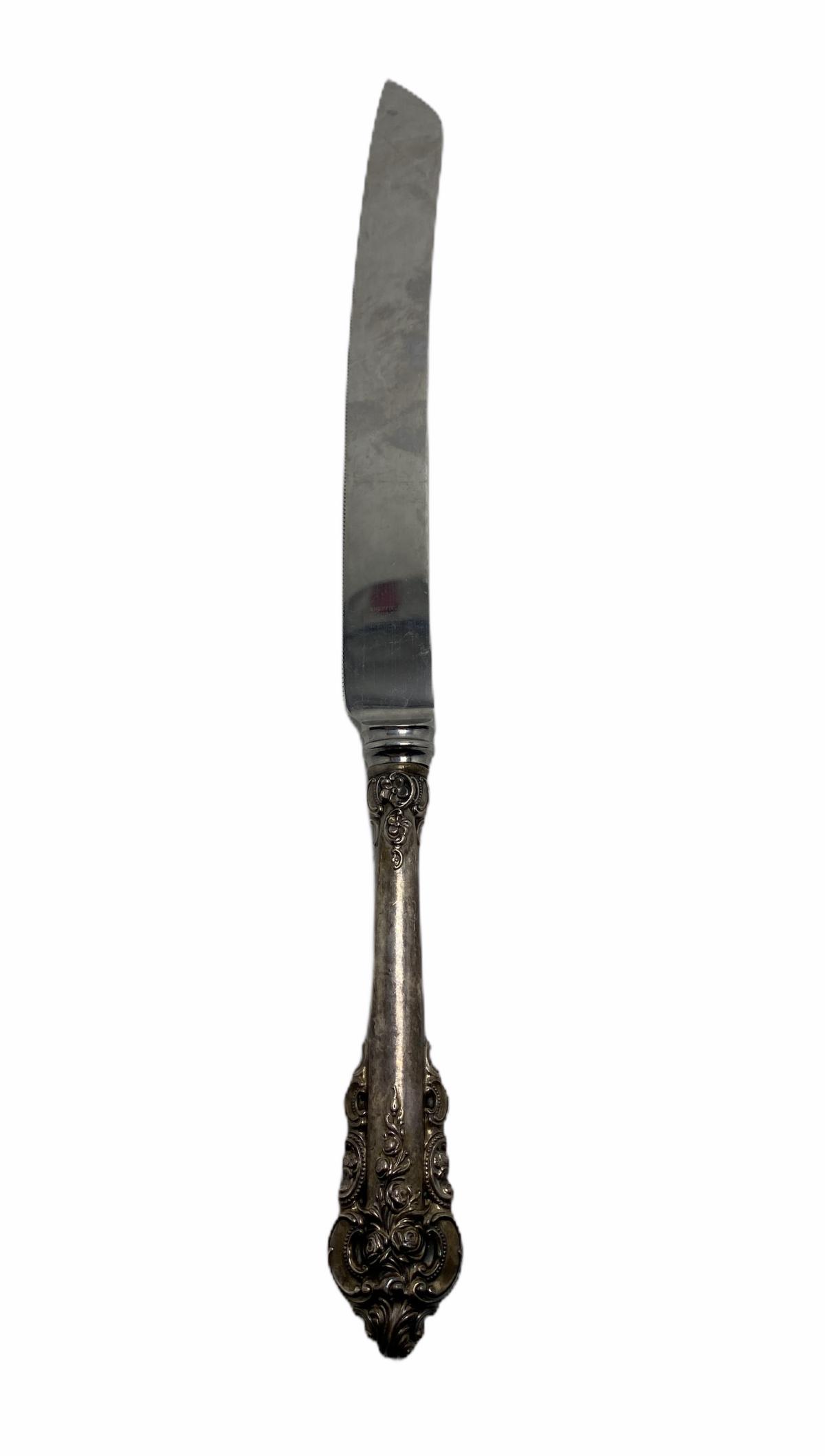Wallace Grand Baroque Sterling Silver Hollow Handle: Wallace Grand Baroque Sterling Silver Hollow Handle Cake Knife measures 13 1/4" L