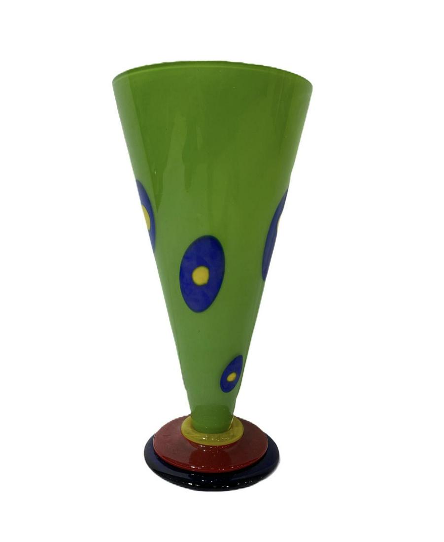 B.A.G Barovier and Toso Czech Republic Glass Vase: B.A.G Barovier and Toso Czech Republic Glass Vase measures 14 5/8" High