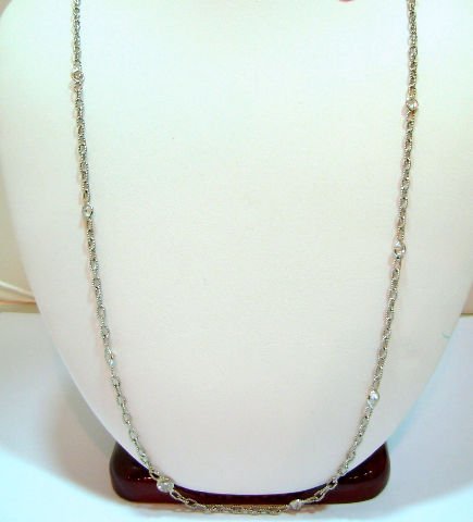 18KT WG DIAMOND BY THE YARD 32" NECKLACE