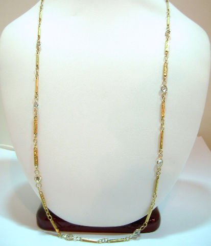 14KT YG DIAMOND BY THE YARD NECKLACE