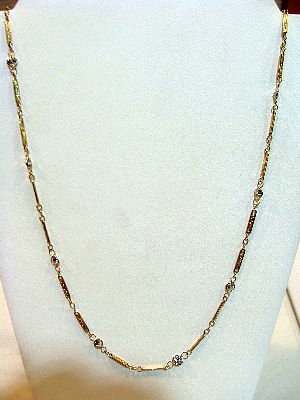 14KT YG DIAMOND BY THE YARD NECKLACE - 2
