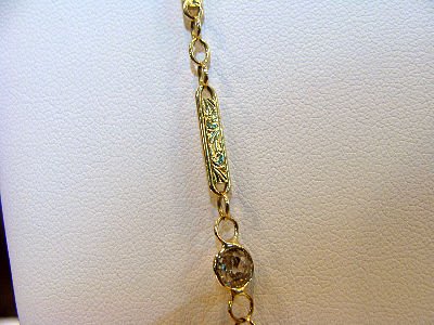 14KT YG DIAMOND BY THE YARD NECKLACE - 5