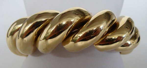 14KT Y.G SAN MARCO MACARONI STYLE BRACELET