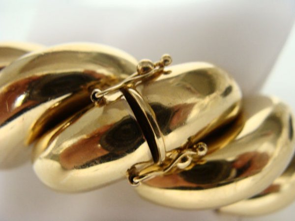 14KT Y.G SAN MARCO MACARONI STYLE BRACELET - 2