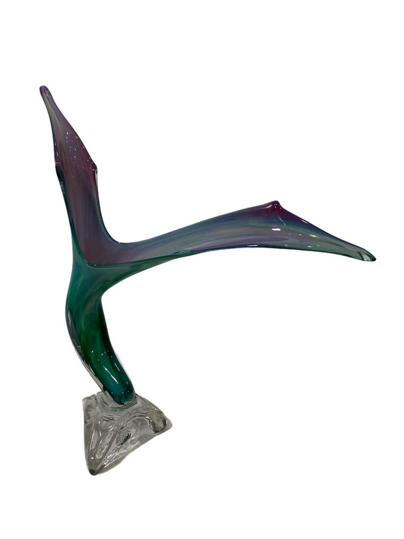 Signed Barry Entner Art Glass Sculpture: Barry Entner (American, 1959) Art Glass Sculpture signed and dated 2000 measures 24" H x 23" W