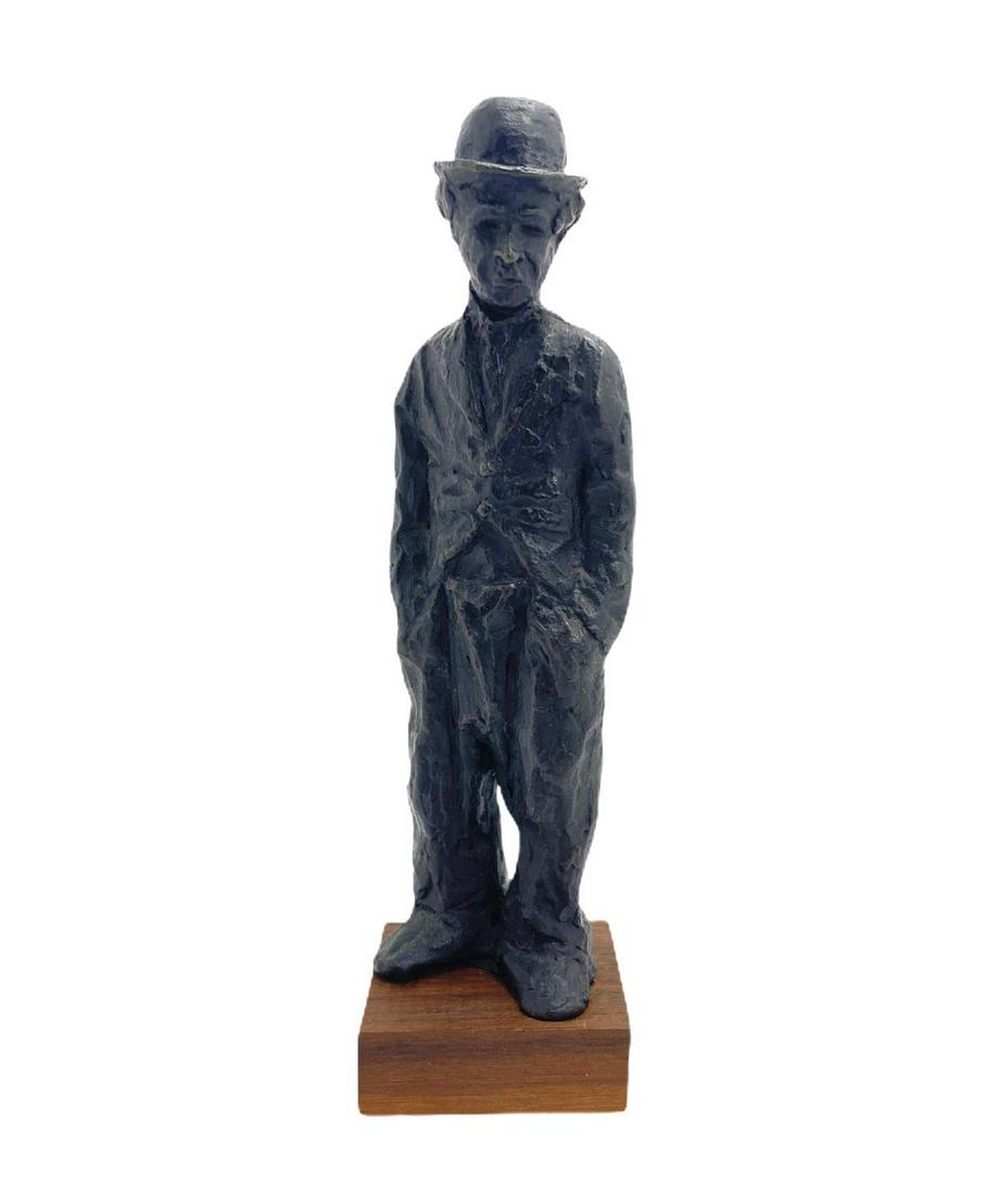 Signed Messer Bronze Sculpture Charlie Chaplin: Messer Bronze Sculpture Charlie Chaplin signed and numbered 367 measures 9" High