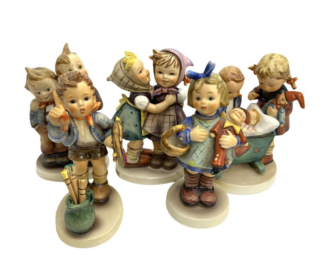Five Goebel Hummel Porcelain Figurines: Five Goebel Hummel Porcelain Figurines measures 5 1/2" H