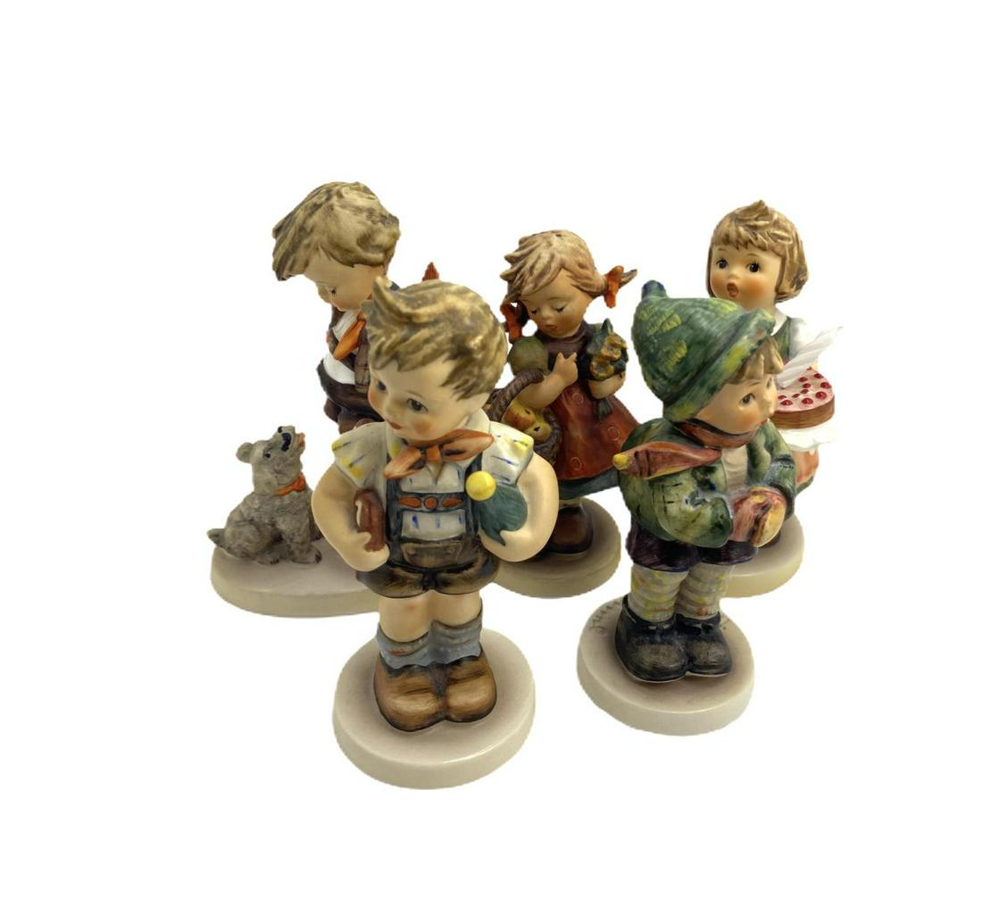 Five Goebel Hummels Porcelain Figurines: Five Goebel Hummels Porcelain Figurines measures 5 1/2" H