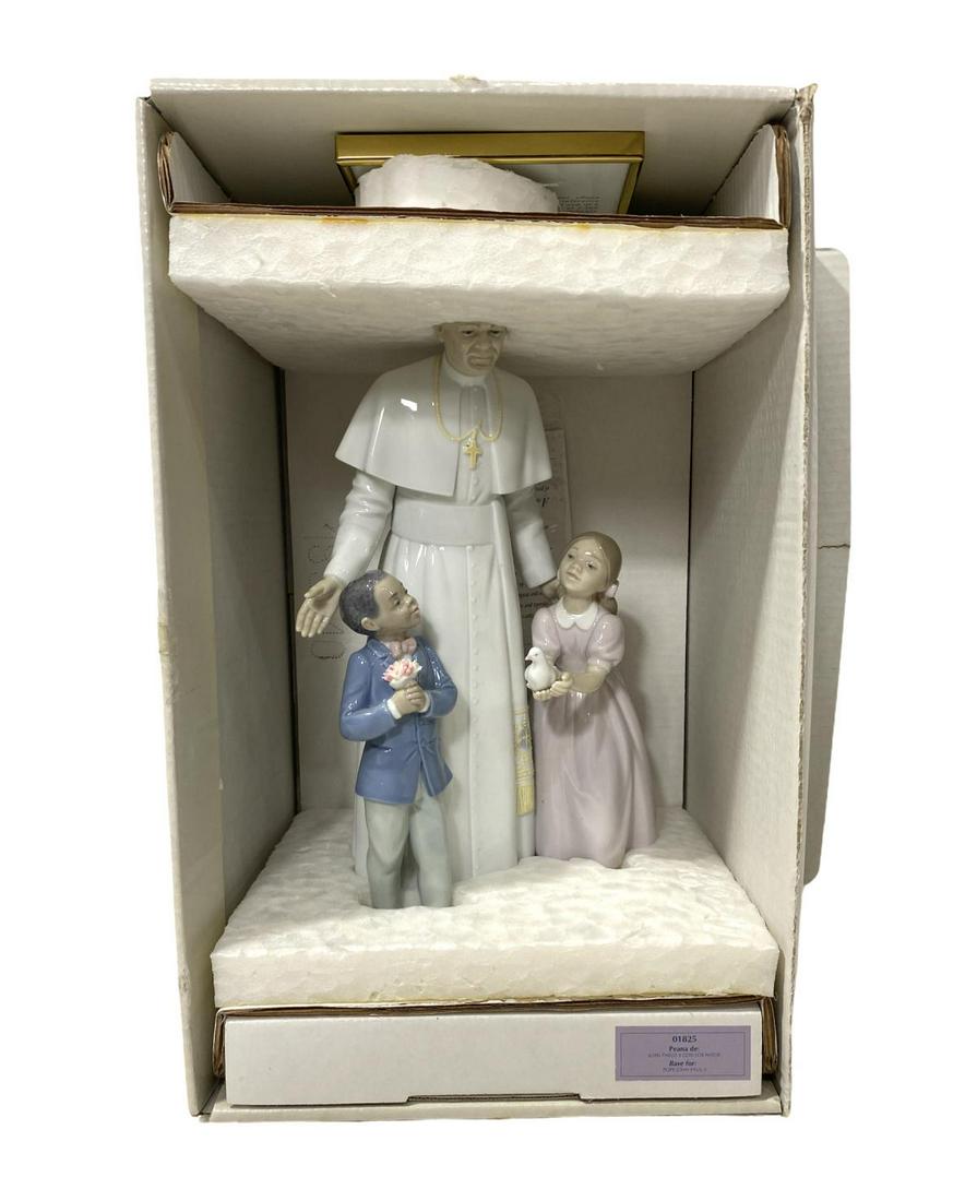Lladro #1825 Pope John Paul II Porcelain Figurines: Lladro #1825 Pope John Paul II Porcelain Figurines Comes with Original Box, never taken out of the box, brand new measures Height: 14"