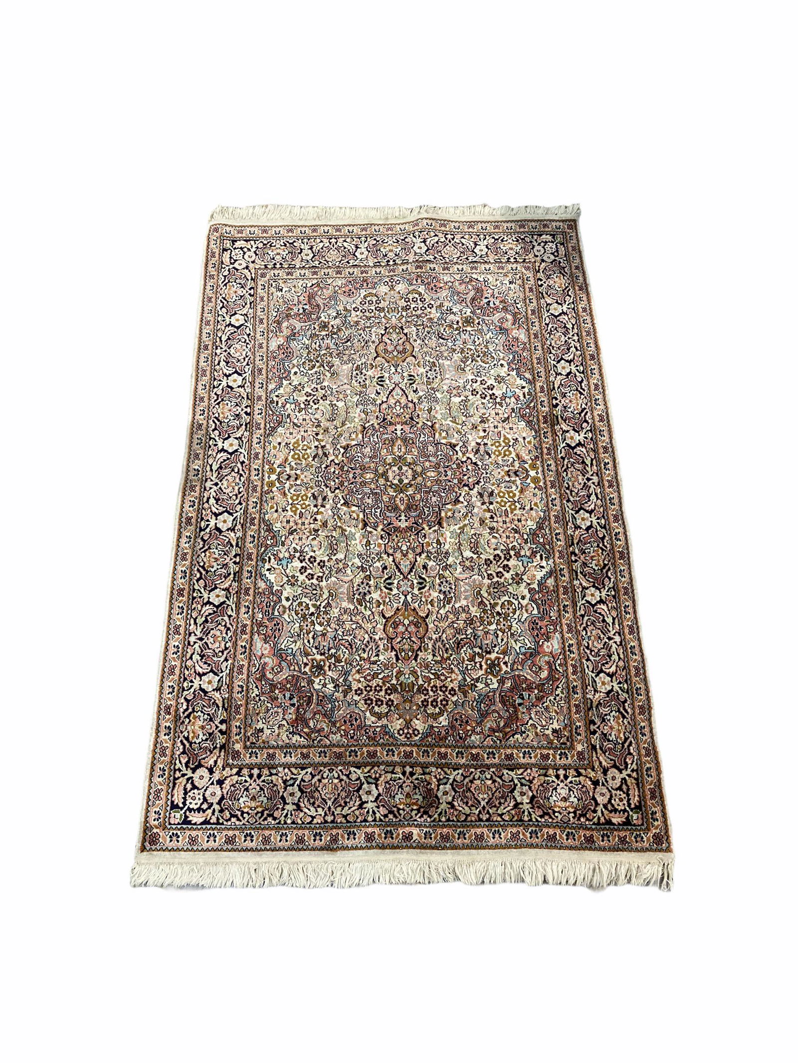Persian Silk Rug: Persian Silk Rug measures Length: 79" x Width: 48"