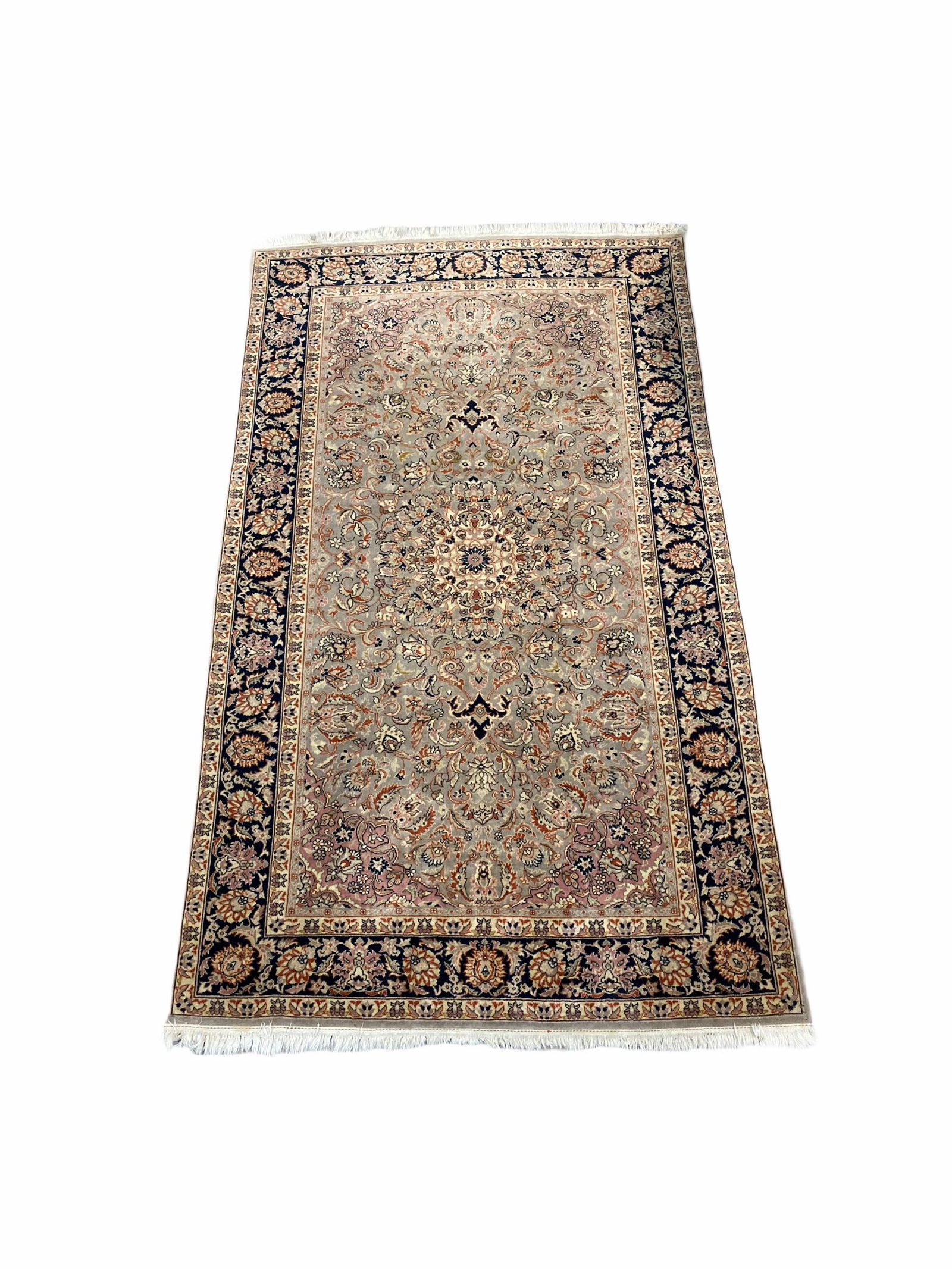 Persian Tabris Hand Made Wool Rug: Persian Tabris Hand Made Wool Rug measures Length: 100" x Width: 60"