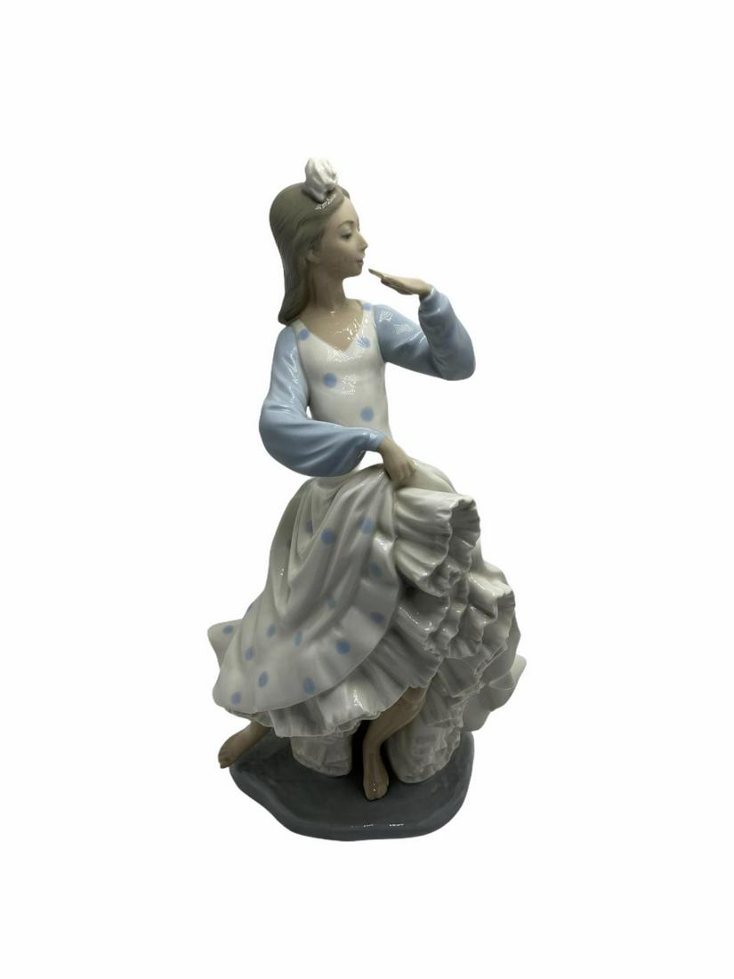 NAO Lladro Spanish Dancer Rose Lady Porcelain Figure: NAO Lladro Spanish Dancer Rose Lady Porcelain Figure measures Height: 14"