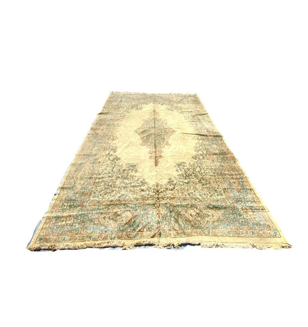 Persian Kerman 100% Wool Handmade Oriental Rug: Persian Kerman 100% Wool Handmade Oriental Rug measures 11' x 17'. When was new over $10,000.00