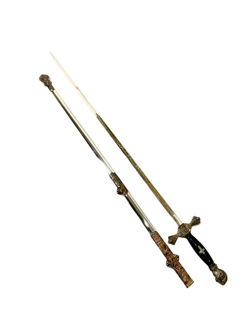 Masonic Scottish Fraternal Sword with CC Ward CO New: Masonic Scottish Fraternal Sword with CC Ward CO New London Engraved Charles F. Cooney Jr measures Length: 40"