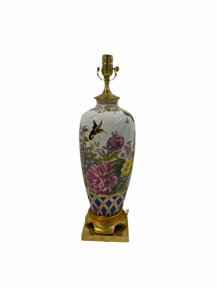 Chelsea House Hand Painted Porcelain Table Lamp: Chelsea House Hand Painted Porcelain Table Lamp measures Height: 23"