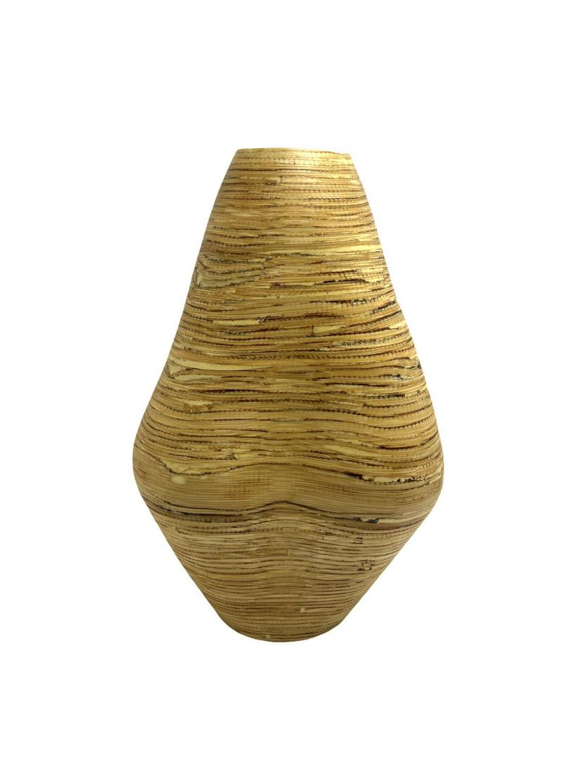 Bamboo Lacquered Flower Base: Bamboo Lacquered Flower Base measures Height: 12"
