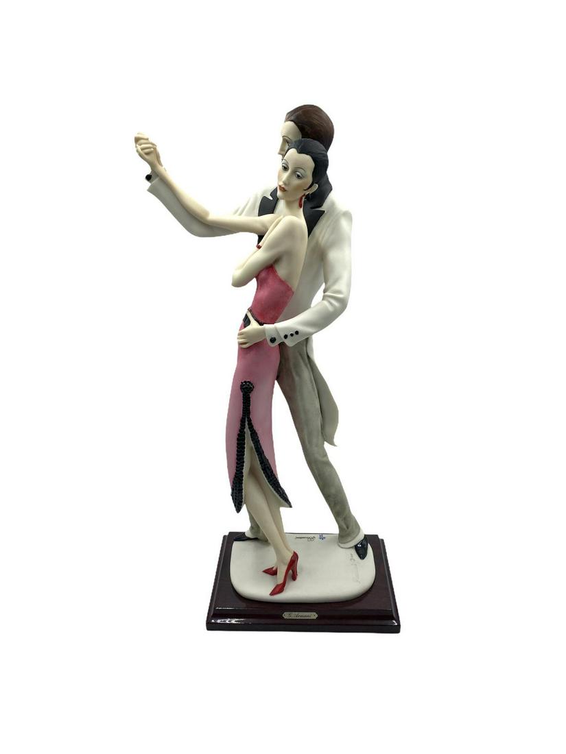 Giuseppe Armani Florence Sculpture The Dancers Man and: Giuseppe Armani Florence Sculpture The Dancers Man and Woman Dancing Tango measures H: 19" x W: 8"