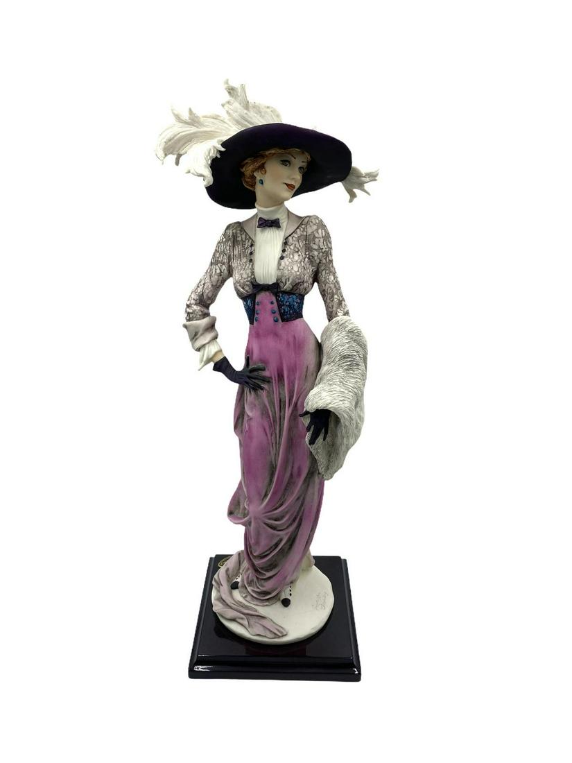 Giuseppe Armani Florence Statue Gentle Breeze #1451E: Giuseppe Armani Florence Statue Gentle Breeze #1451E Woman with Hat measures H: 19 1/2" x W: 7"