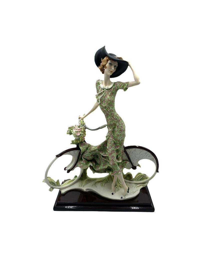 Giuseppe Armani Florence Sculpture The Bicycle Spring: Giuseppe Armani Florence Sculpture The Bicycle Spring 0539C measures 15" x 12"