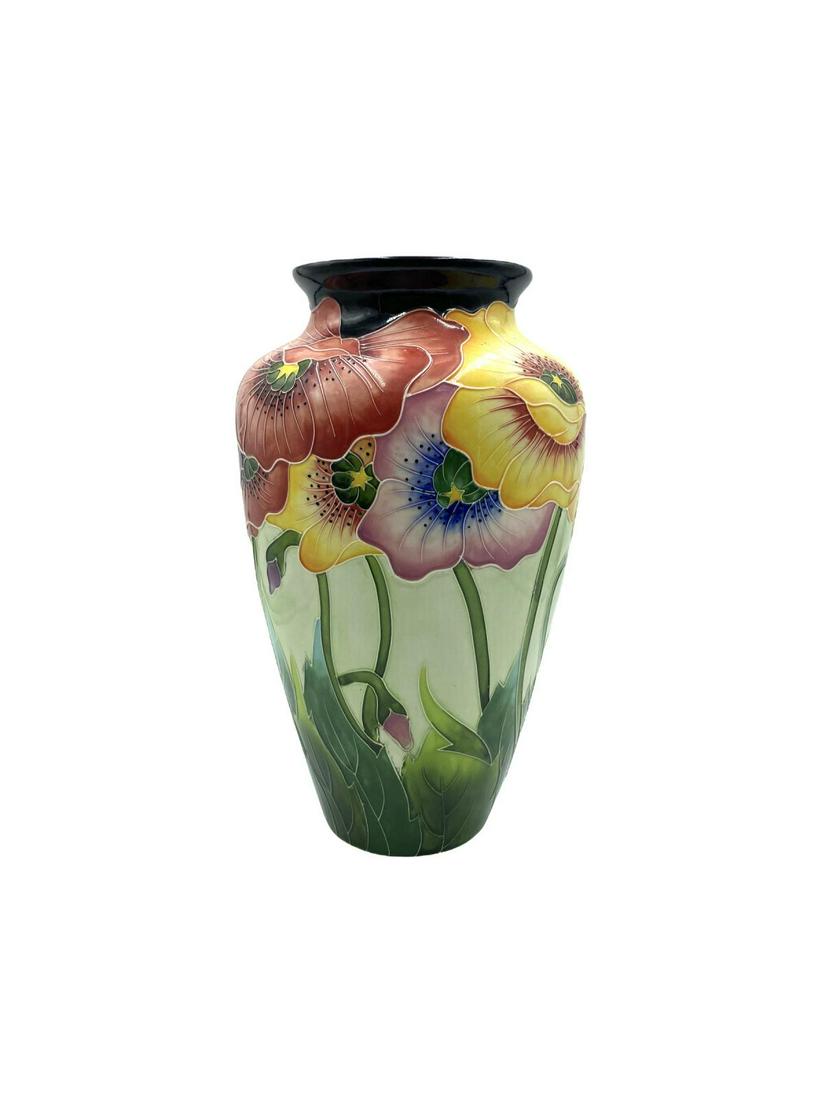 J. Mccall Art Nouveau Poppy Vase Blue Sky Icing on The: J. Mccall Art Nouveau Poppy Vase Blue Sky Icing on The Cake measures H: 12"