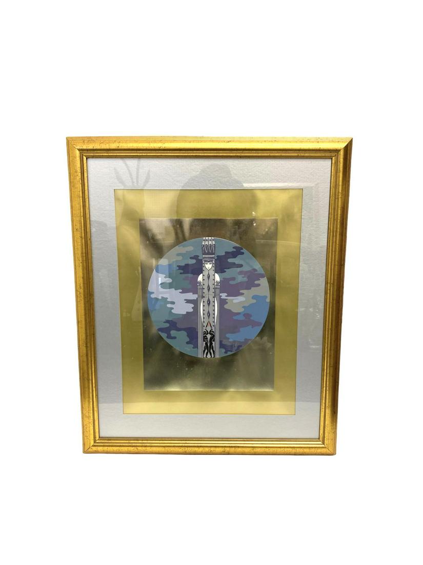 Signed Erte Romain De Tirtoff (Russian/French,: Signed Erte Romain De Tirtoff (Russian/French, 1892-1990) Serigraph Emotions Indifference pencil signed and numbered 272/300 measures 17" x 13", 4" frame and matte