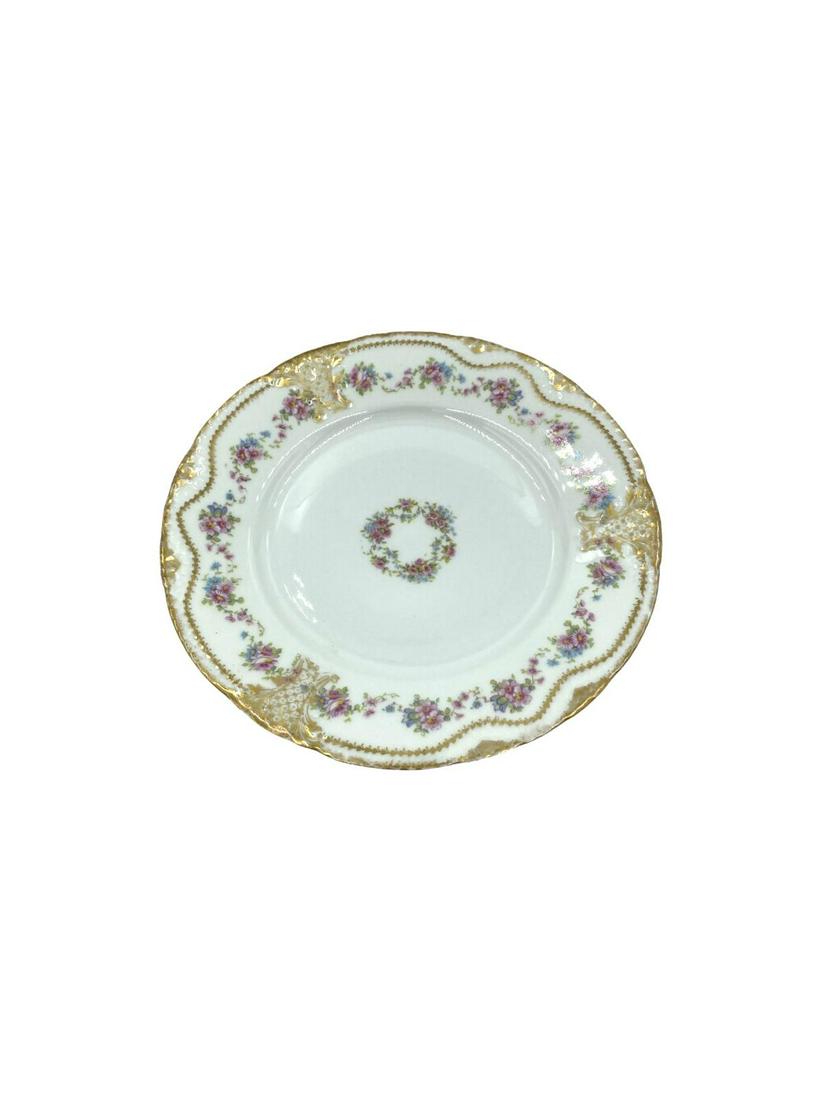 Eight Theodore Haviland Limoges France Hand Painted: Eight Theodore Haviland Limoges France Hand Painted Porcelain Dinner Plates measures DIA: 9"