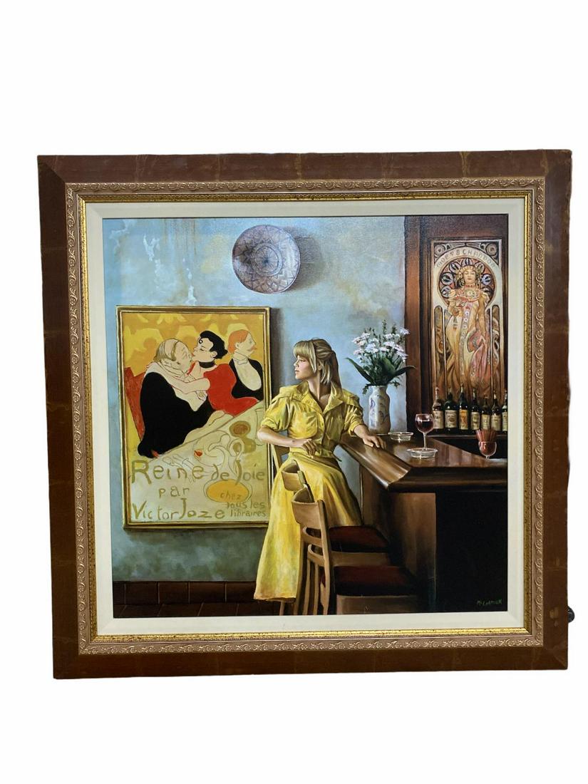 Signed Harry Mccormick (American b. 1942) Chelsea Lion: Signed Harry Mccormick (American b. 1942) Chelsea Lion Limited Edition Giclee on Canvas. Signed lower right measures H: 29 1/2" x W: 29", 5" frame and matte