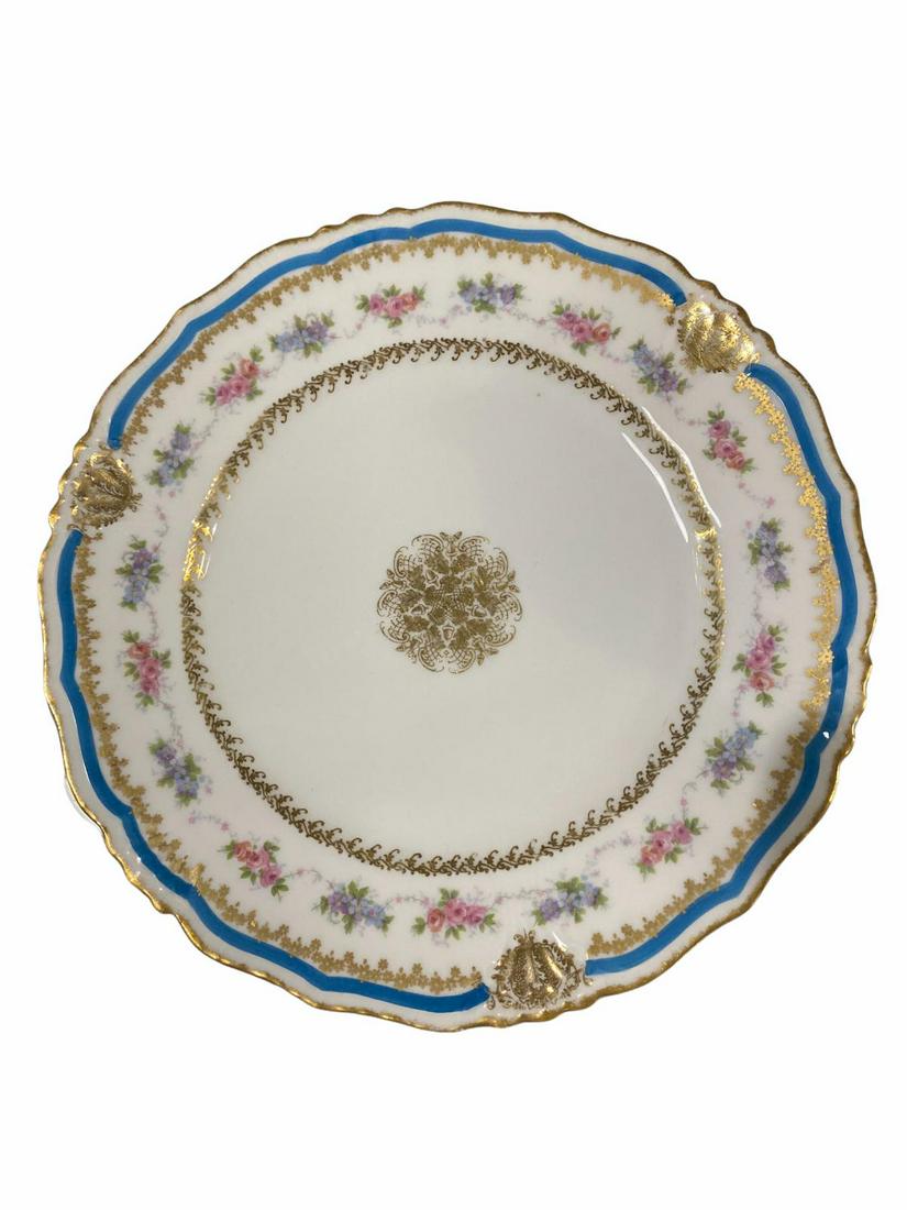 Lot of Ten J.P. Limoges Porcelain Plates Wright Kay and: Lot of Ten J.P. Limoges Porcelain Plates Wright Kay and Co Pattern measures DIA: 9"