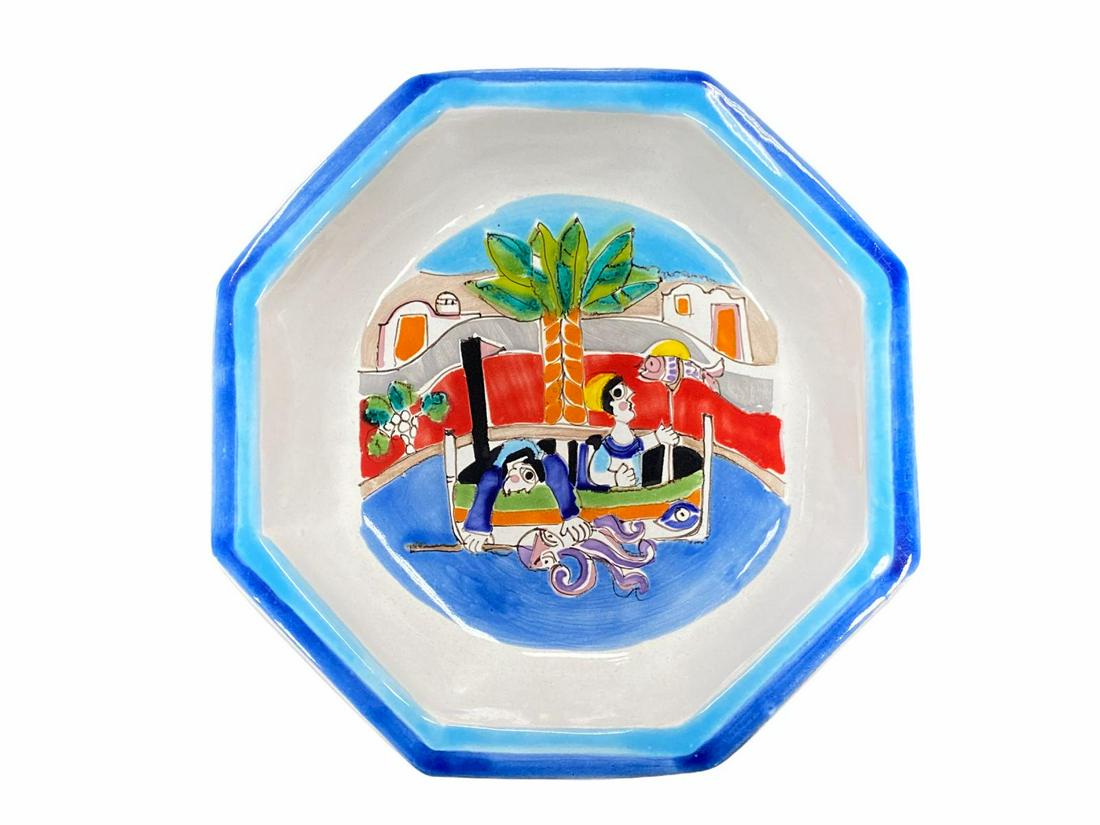 Lot of 8 Desimone Italian Majolica Pottery Hand Painted: Lot of 8 Desimone Italian Majolica Pottery Hand Painted Plates measures DIA: 10"