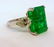 206: Rare & Impressive Platinum Emerald & Diamond Ring - 2