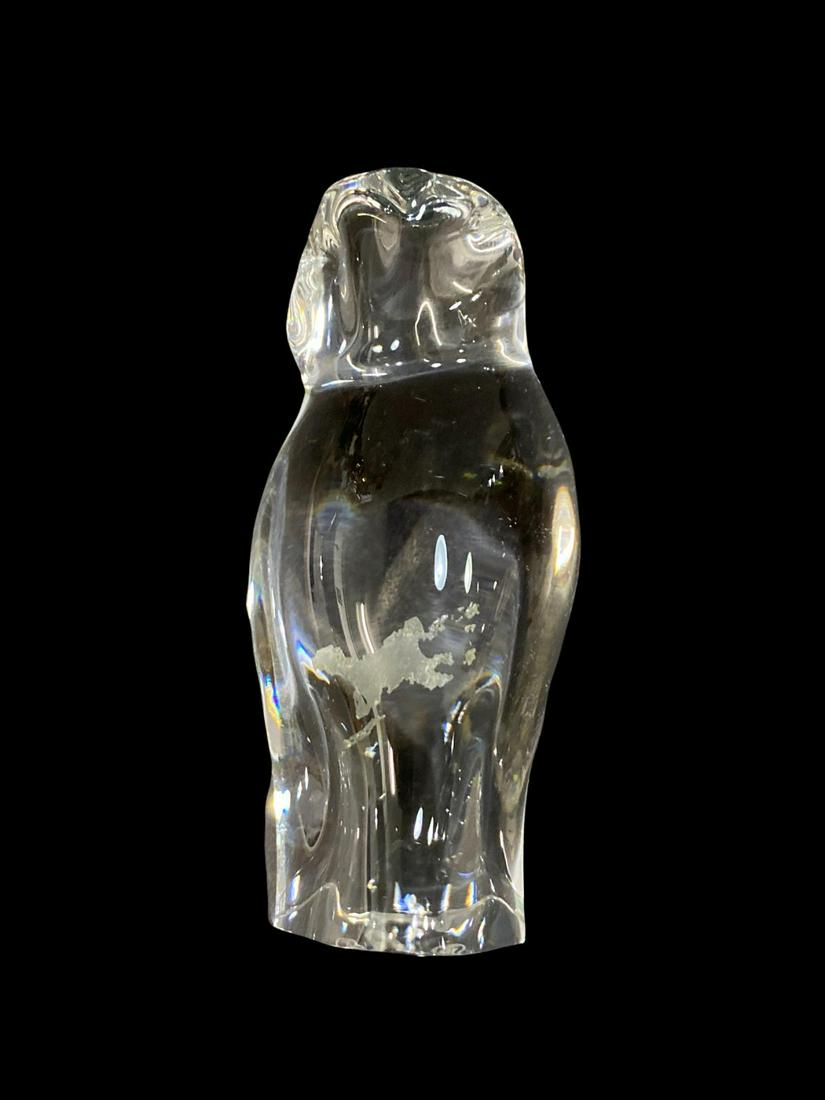 Baccarat France Crystal Owl Figurine Paperweight: Baccarat France Crystal Owl Figurine Paperweight measures H: 4 1/8"