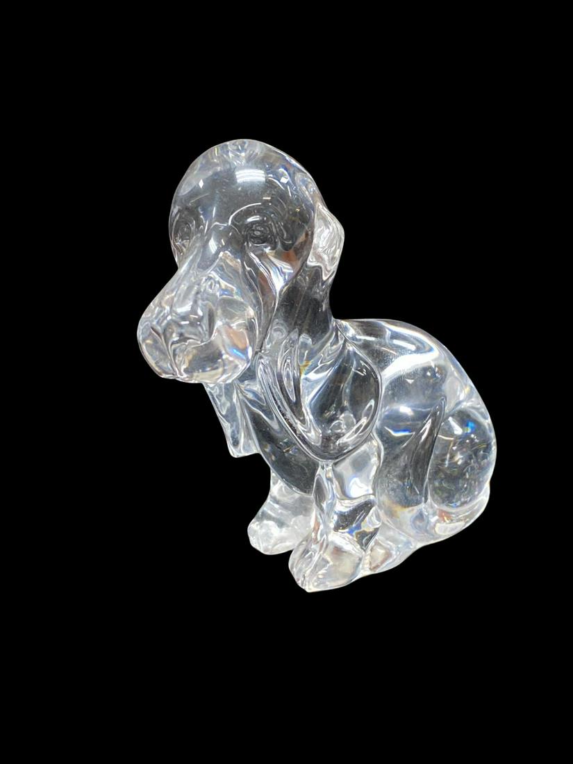 Daum France Crystal Dog Figure: Daum France Crystal Dog Figure measures H: 3 1/4"