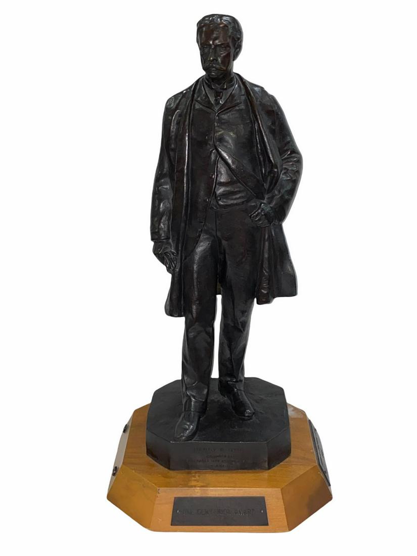 Signed John Quincy Adams Ward (American, 1830-1910) Henry B. Hyde Founder of the Equitable Life: Signed John Quincy Adams Ward (American, 1830-1910) Henry B. Hyde Founder of the Equitable Life Insurance Society of America Bronze. Signed J.Q.A measures H: 22"
