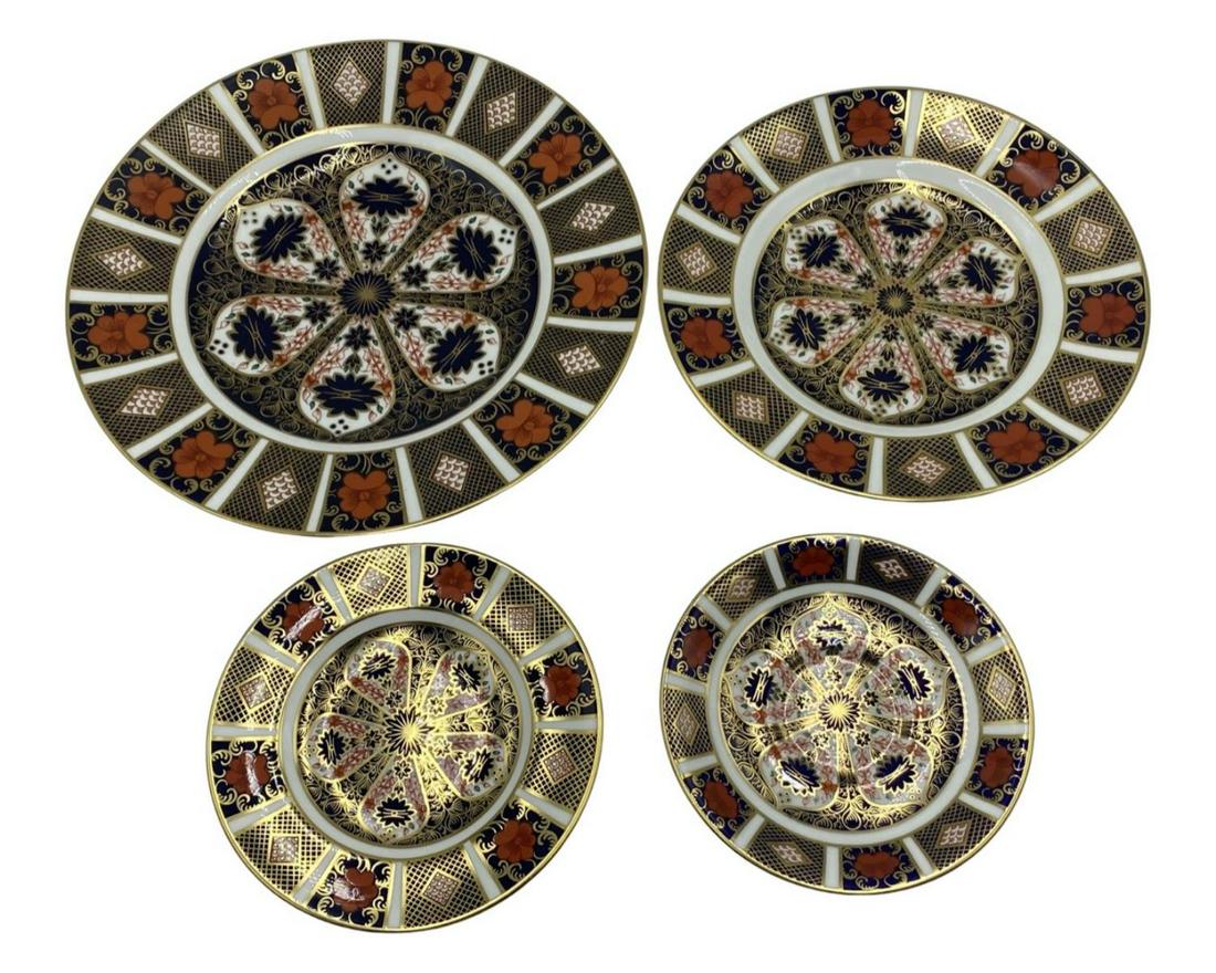 Royal Crown Derby Old Imari Bone China Set of 60 Pcs: Royal Crown Derby Old Imari Bone China Set of 60 Pcs includes 12 dinner plates, 12 salad plates, 12 bread plates, 12 saucers and 12 cups