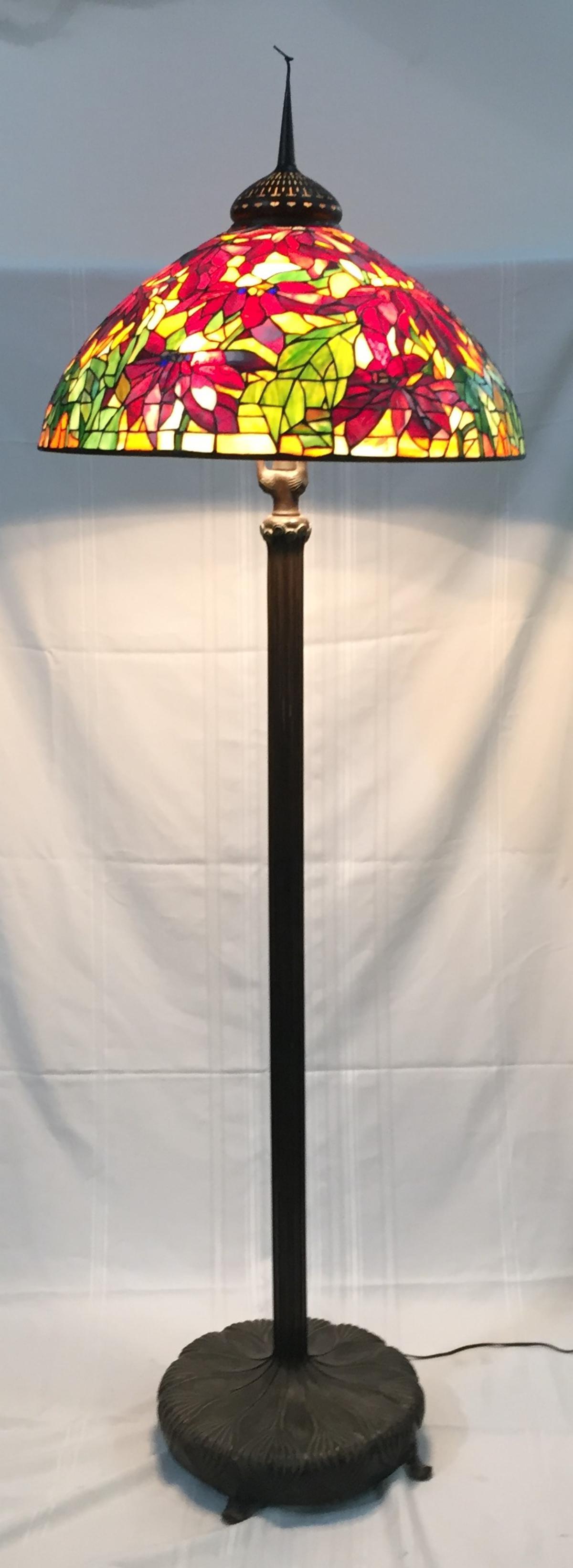Tiffany Style Glass Floor Lamp: Tiffany Style Glass Floor Lamp; Stained Glass Floor Lamp measures 70" high x 27" wide