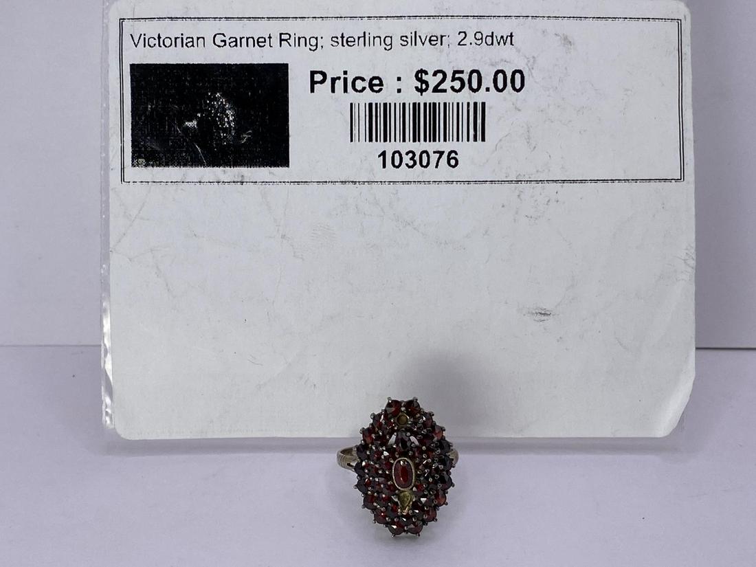 Victorian Garnet Ring: Victorian Garnet Ring 2.9dwt. Please note items being started at 25% of original price purchased over 25 years ago