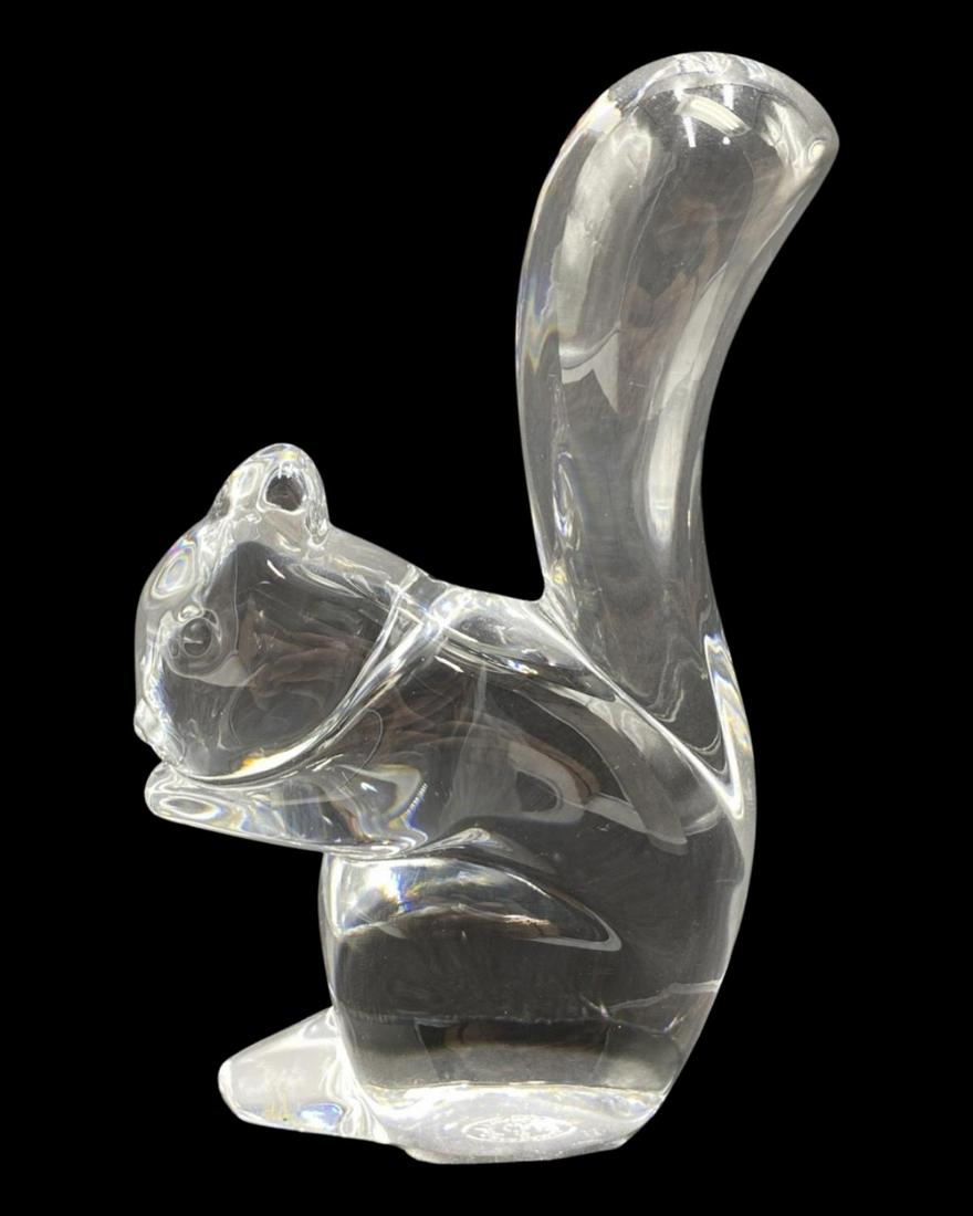 Baccarat France Crystal Squirrel Figure: Baccarat France Crystal Squirrel Figure measures H: 4 1/2"